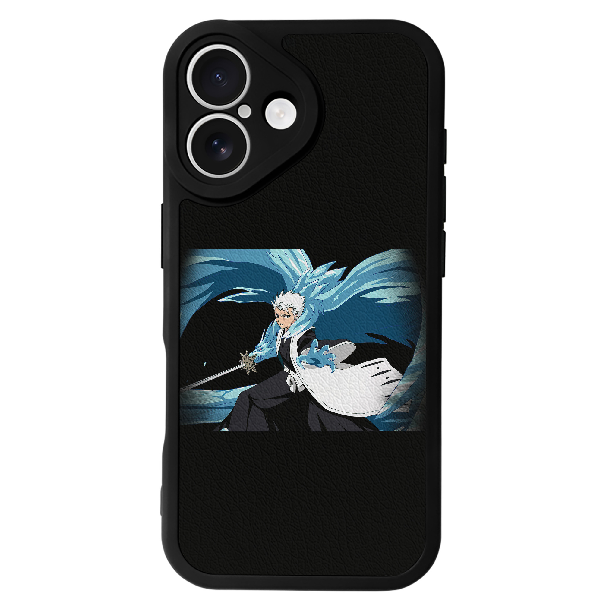 （画像用） ブリーチ 日番谷冬獅郎（ひつがや とうしろう） BLEACH Hitsugaya Toushirou 【iPhone 16シリーズ対応】シリコンスマホケース（レザー調） 材質：シリコン